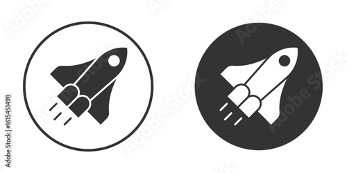 Space shuttle icon for website design, logo for web and apps.