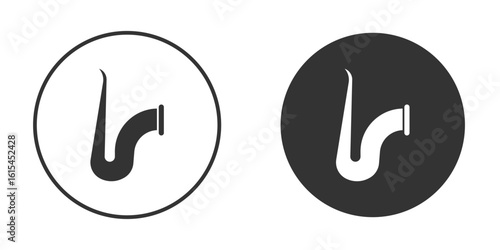 Saxophone icon for website design, logo for web and apps.