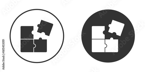 Puzzle pieces icon for website design, logo for web and apps.