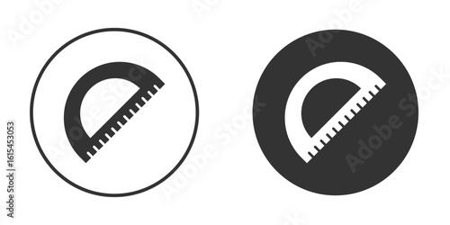 Protractor icon for website design, logo for web and apps.