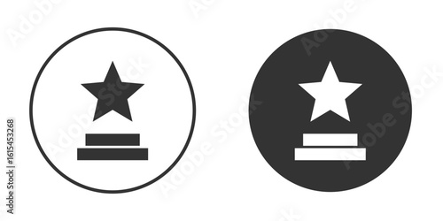 Podium star icon for website design, logo for web and apps.