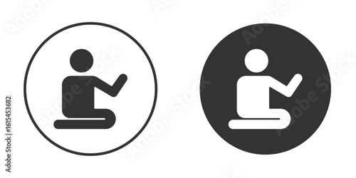 Person Praying icon for website design, logo for web and apps.