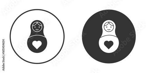 Nesting dolls icon for website design, logo for web and apps.