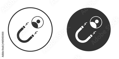 Magnet user icon for website design, logo for web and apps.