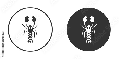 Lobster icon for website design, logo for web and apps.