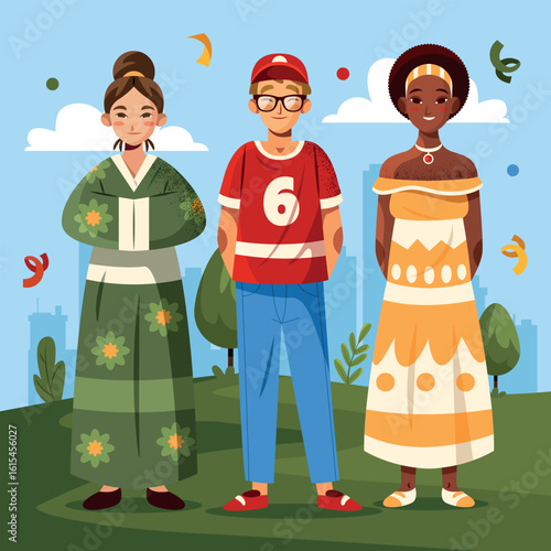 Celebrating Diversity and Inclusion Together Flat Avatar Collection