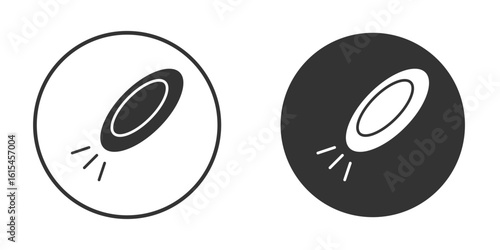 Flying disc icon for website design, logo for web and apps.