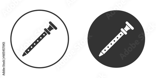 Flute icon for website design, logo for web and apps.