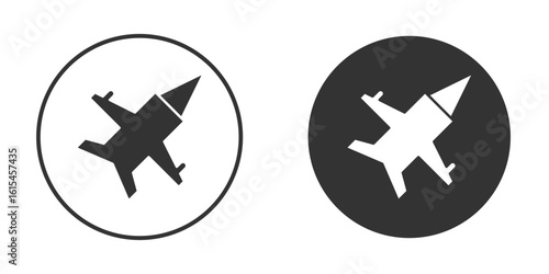 Fighter jet icon for website design, logo for web and apps.