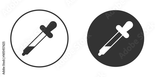 Eye dropper half icon for website design, logo for web and apps.