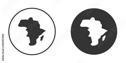 Earth africa icon for website design, logo for web and apps.