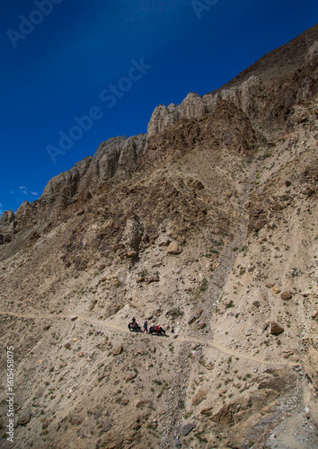 Treck in the pamir mountains with yaks, Big pamir, Wakhan, Afghanistan