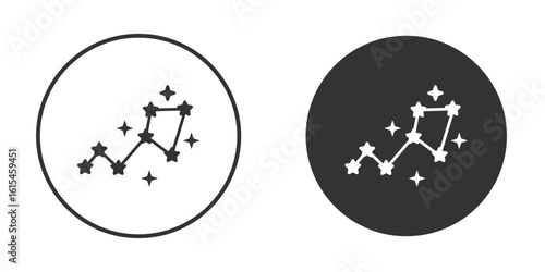 Constellation icon for website design, logo for web and apps.