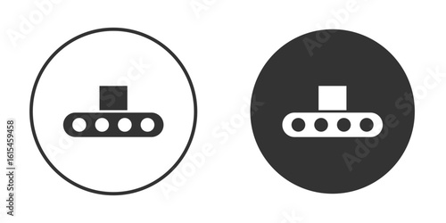 Conveyor belt icon for website design, logo for web and apps.
