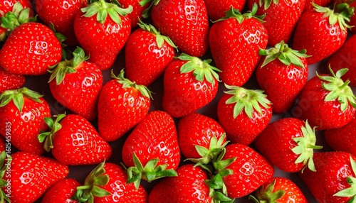 Close-up of many fresh strawberries