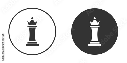 Chess queen icon for website design, logo for web and apps.