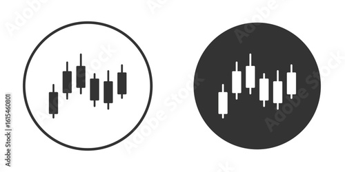 Chart candlestick icon for website design, logo for web and apps.