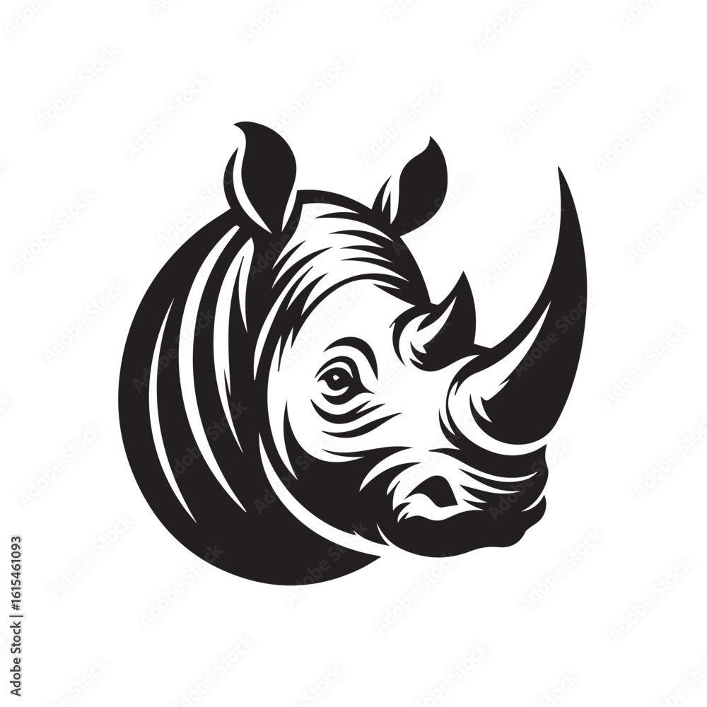 Obraz premium rhino logo vector