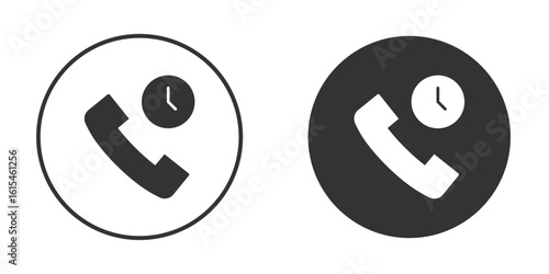 Call duration icon for website design, logo for web and apps.