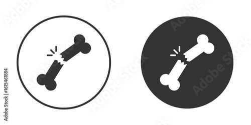 Bone break icon for website design, logo for web and apps.