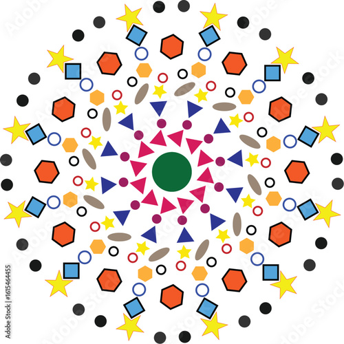 Mandala Vector Design – Geometric, Decorative, and Symmetrical Art Pattern