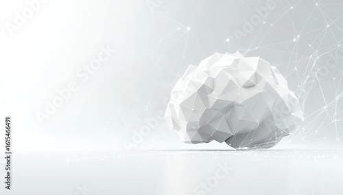 crumpled paper on white table brainstorming in the office concept