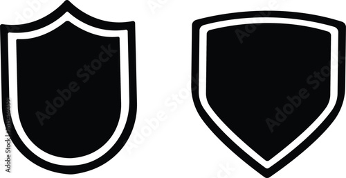 protect shield icon set.Military, Ornate, Armour, Emblem, Protection, Security, Guard.Shield badge quality symbol isolated on transparent background. Design elements for safety and protection.