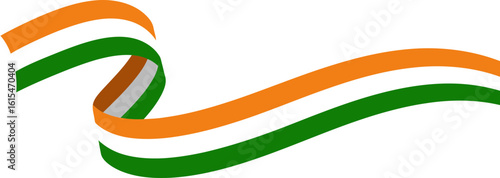 Indian Flag Design with Wavy Stripes