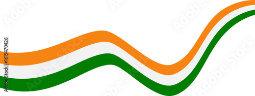 Indian Flag Design with Wavy Stripes
