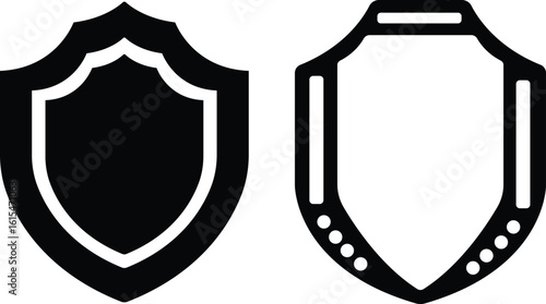 protect shield icon set.Military, Ornate, Armour, Emblem, Protection, Security, Guard.Shield badge quality symbol isolated on transparent background. Design elements for safety and protection.