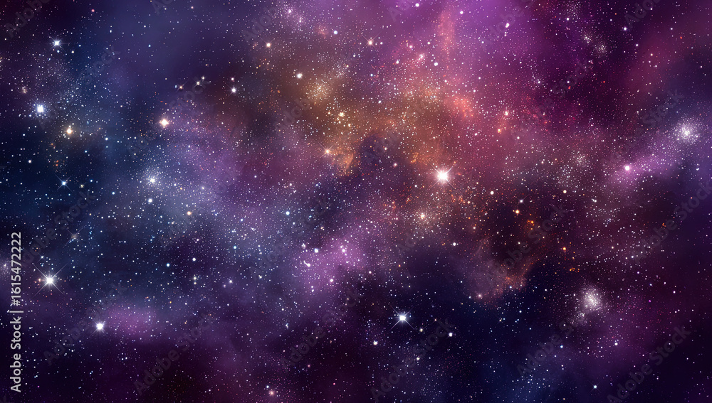 Naklejka premium Nebulae's Embrace A Chronoscape Odyssey (1)