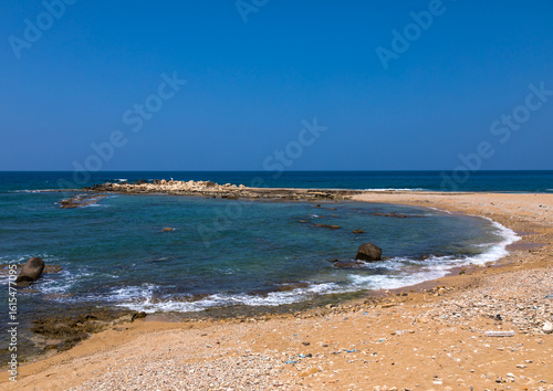 Deserted seashore, South Governorate, Tyre, Lebanon