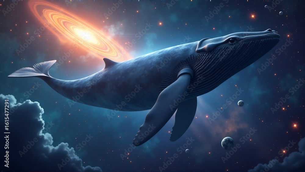 Fototapeta premium Cosmic Whale