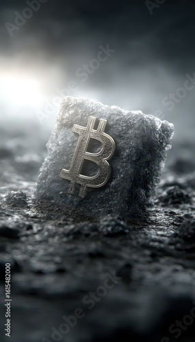 Frozen metallic emblem