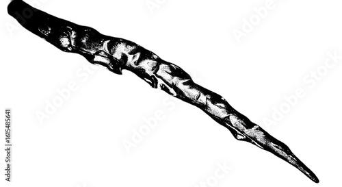 Abstract Black And White Shape On Transparent Background Illustration