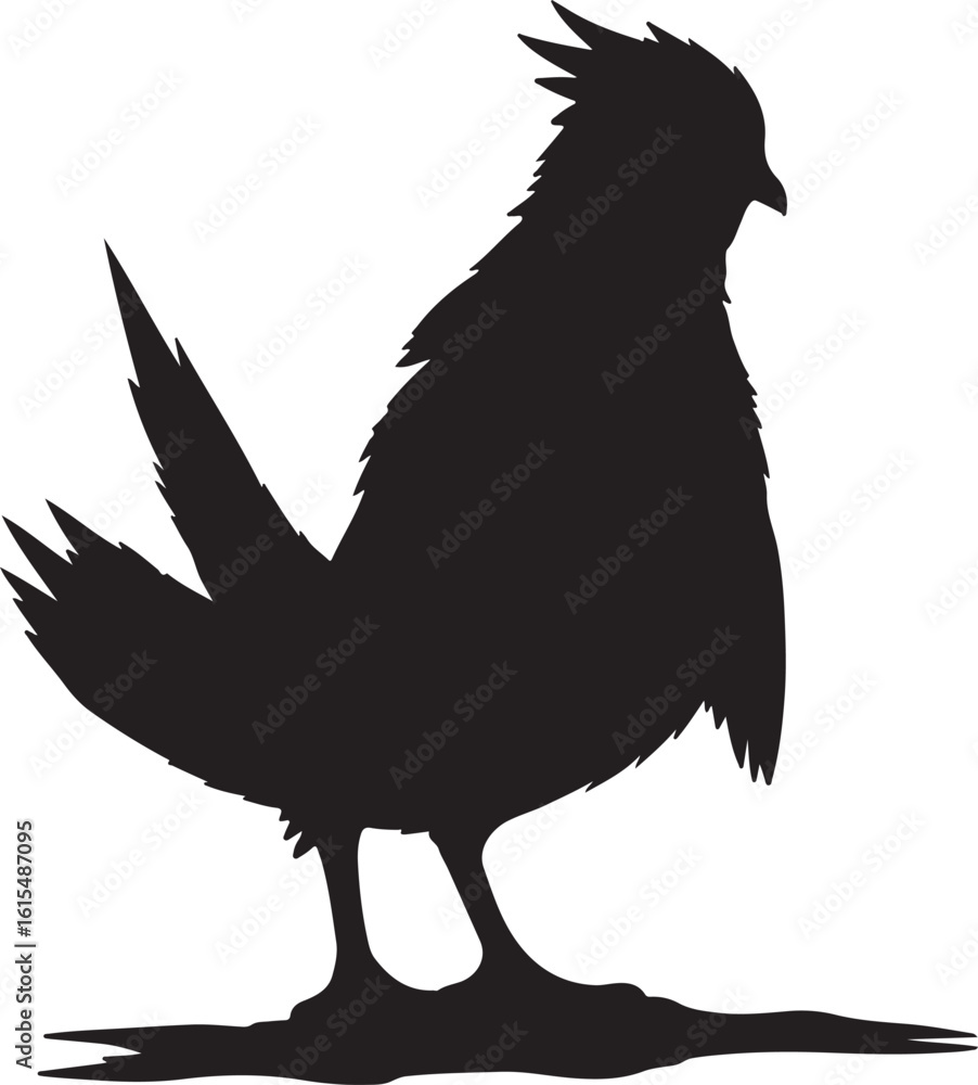 Obraz premium IceBasilisk in silhouette image white background.