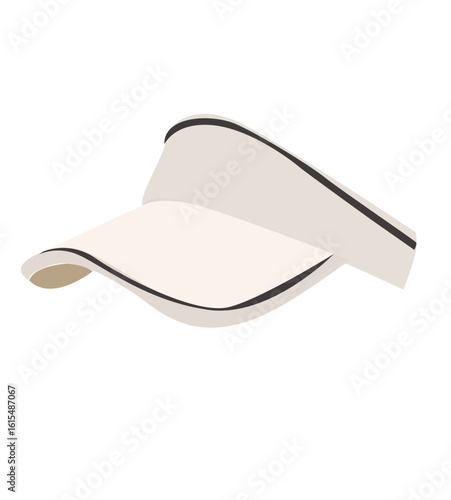 Vector illustration visor cap.  of a Sun Visor 