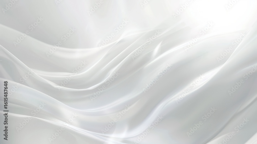 Obraz premium Soft white flowing light background - ethereal glow and tenderness, flowing light, creating a dreamlike, peaceful atmosphere, serene design, exquisite visual effects