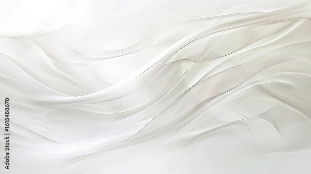 Obraz premium Soft white flowing light background - ethereal glow and tenderness, flowing light, creating a dreamlike, peaceful atmosphere, serene design, exquisite visual effects