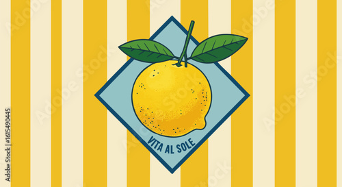 Lemon Fruit Badge Design