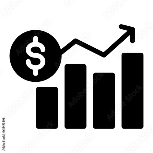 Profit Growth Analysis Icon from Business Opportunity Collection (Solid Style)