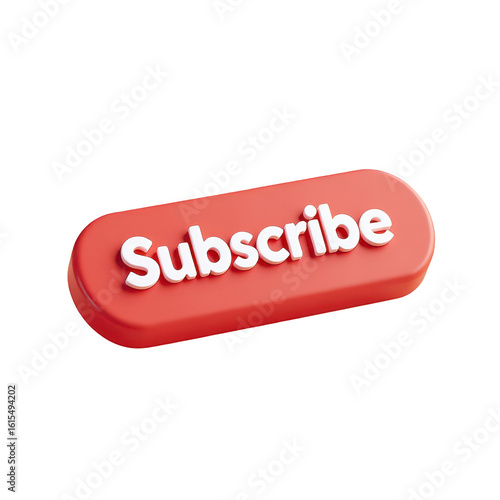 A 3d rendered subscribe button.
