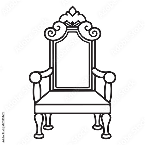 Elegant Neoclassical Throne: Classical, Regal, Artistic Heritage