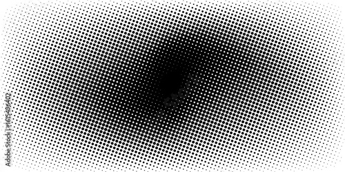 Dotted gradient vector illustration, white and black halftone background, horizontal seamless dotted lines, monochrome dots texture backdrop, retro effect. modern