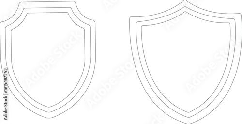protect shield icon set.Military, Ornate, Armour, Emblem, Protection, Security, Guard.Shield badge quality symbol isolated on transparent background. Design elements for safety and protection.