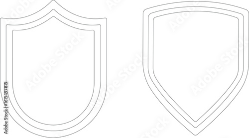 protect shield icon set.Military, Ornate, Armour, Emblem, Protection, Security, Guard.Shield badge quality symbol isolated on transparent background. Design elements for safety and protection.