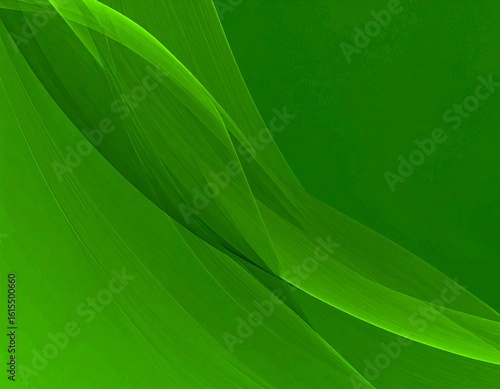 Abstract Green Wave Gradient Background