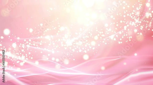 Soft Pink Streaming Light Background—Ethereal Glows Flowing Gently, Blending Delicate Pink Hues with a Dreamy Luminescence, Crafting a Romantic, Serene Ambiance Full of Warmth and Tenderness