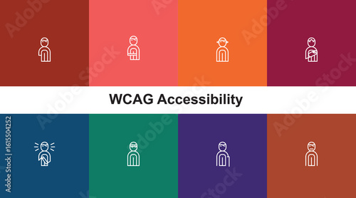 WCAG Accessibility colorful infographics style background