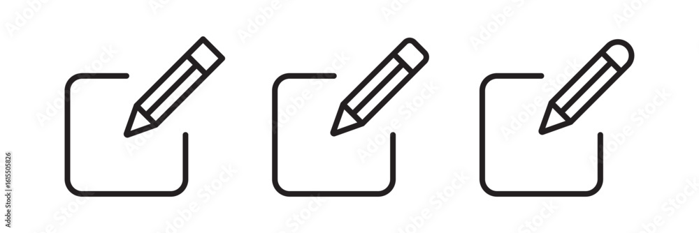 Edit icon set. edit document icon. edit text icon. Notepad edit document with pencil icon. Pencil sign up icon. eps 10 Edit icon set. edit document icon. edit text icon. Notepad edit document with pencil icon. Pencil sign up icon. eps 10